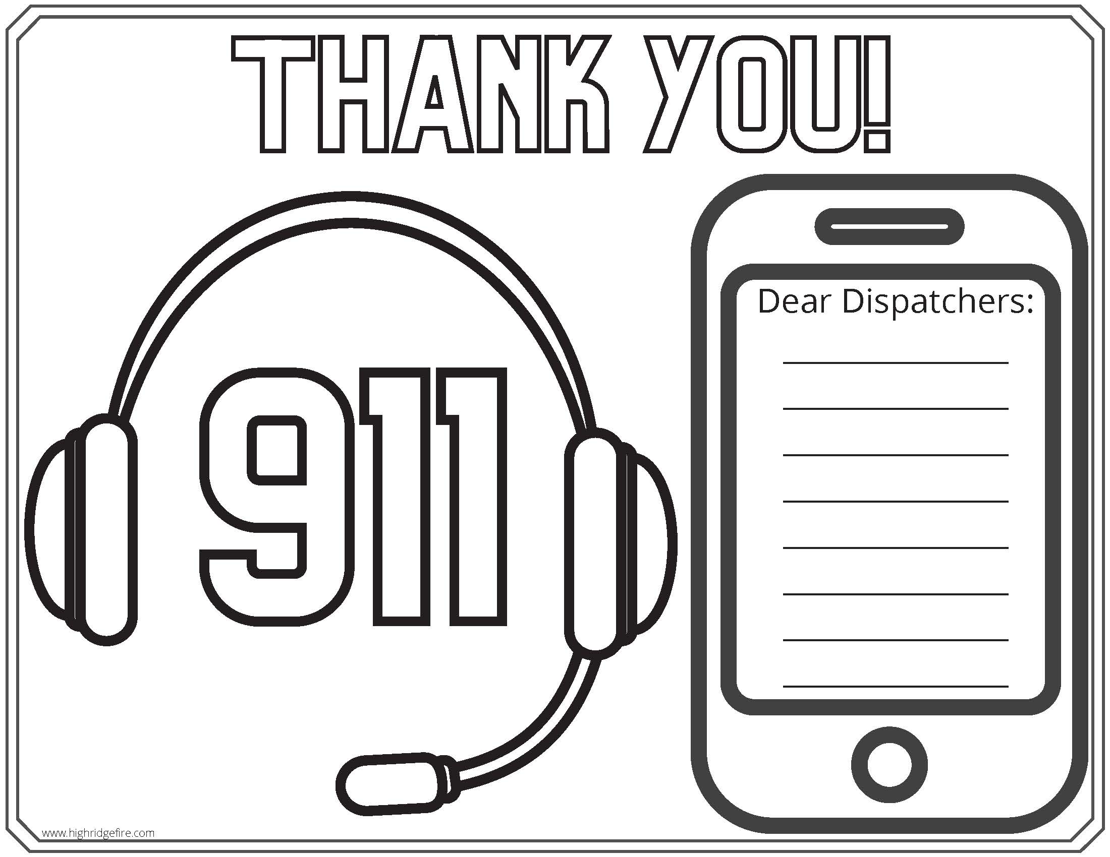 Thank Our Dispatchers NPSTW 2021 High Ridge Fire District